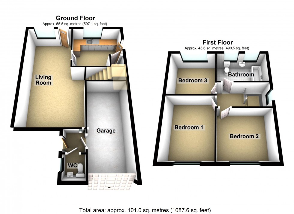 Floorplan for Bonehill, Tamworth, Staffordshire